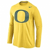 Oregon Ducks Nike Logo Cotton Long Sleeve WEM T-Shirt - Yellow,baseball caps,new era cap wholesale,wholesale hats
